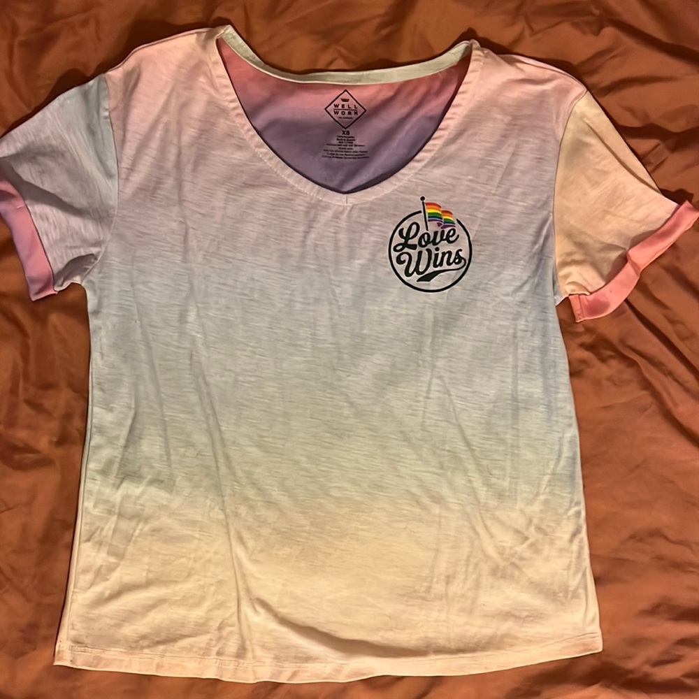 “Love Wins” colorful t-shirt